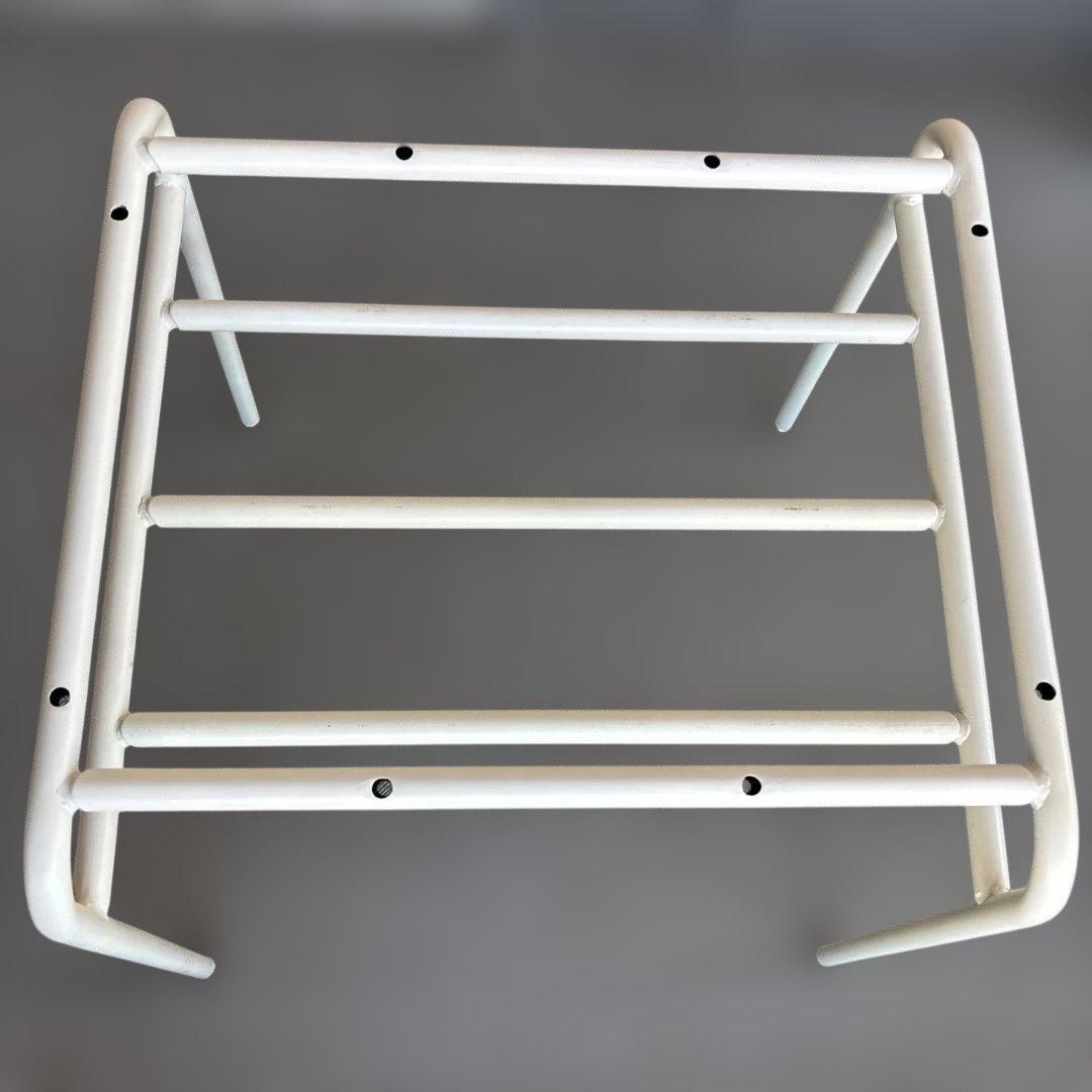 フランフラン 木目調テーブル 白いスチール脚