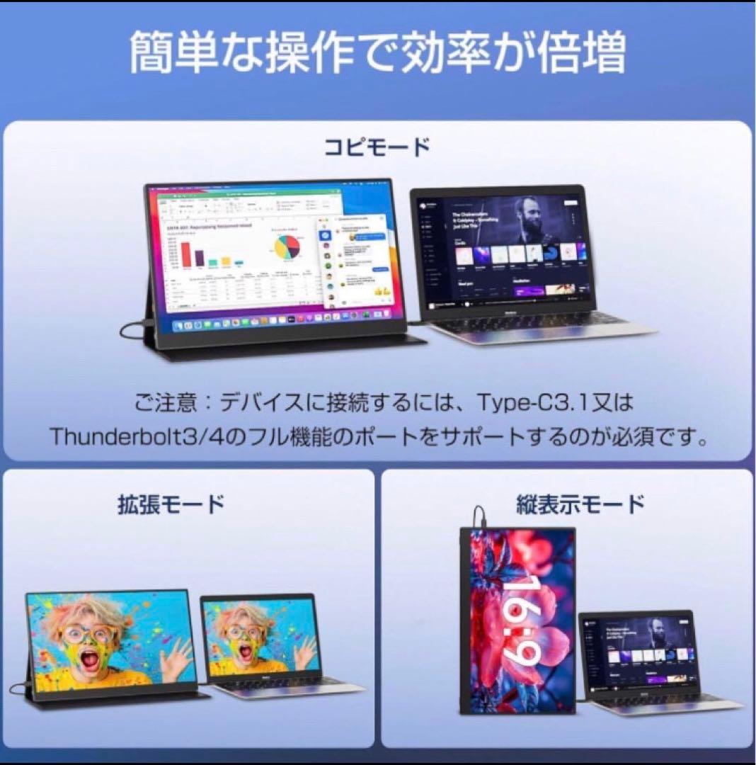 モバイルモニター 15.6インチ モバイルディスプレイ ブルーライトカット