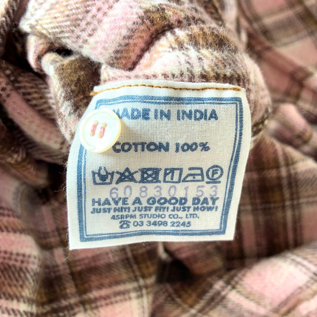 未使用タグ付き✨45R　現行　柔らか インドネルのフリルチュニック　刺繍入り