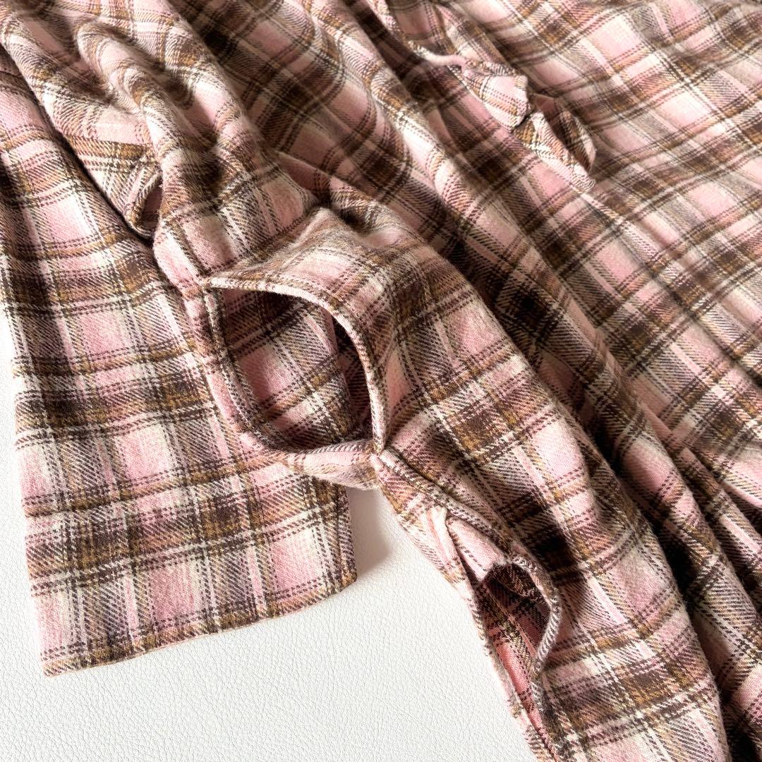 未使用タグ付き✨45R　現行　柔らか インドネルのフリルチュニック　刺繍入り