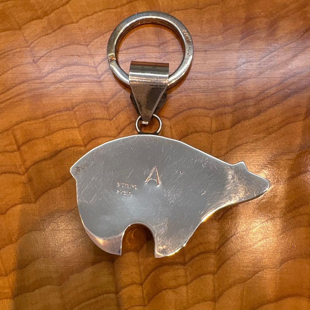 インディアンジュエリー　シルバー+12K　キーホルダー　お守り　貴重品