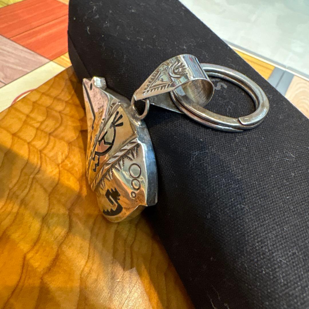 インディアンジュエリー　シルバー+12K　キーホルダー　お守り　貴重品