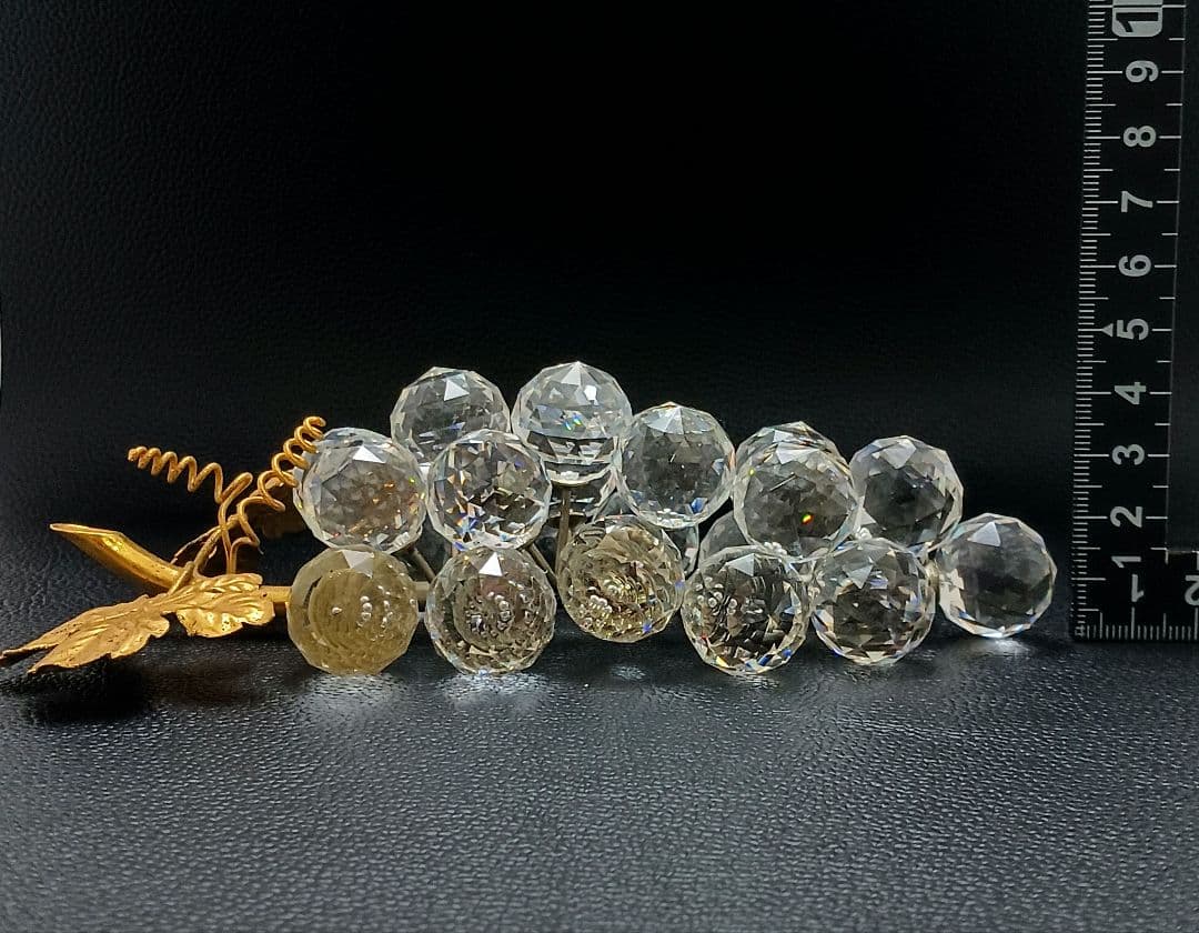 Y2435-3 SWAROVSKI スワロフスキー 葡萄 一房 大き目 オブジェ