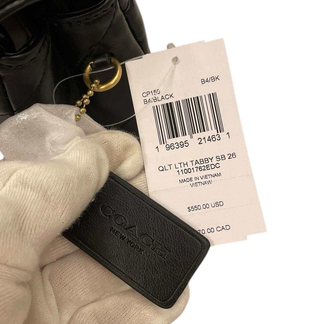 【新品】COACH コーチ タビー キルティング ショルダーバッグ 黒 2way