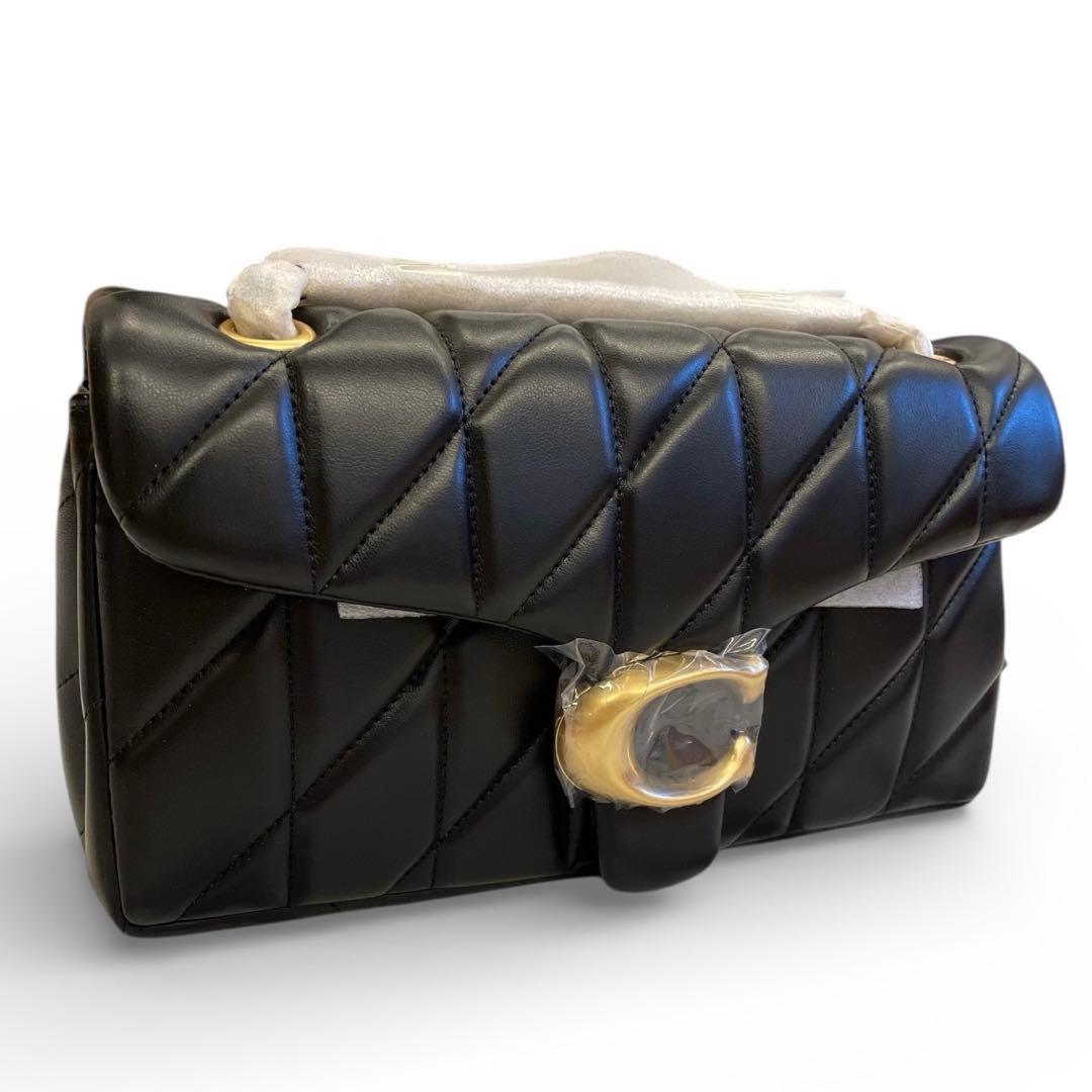 【新品】COACH コーチ タビー キルティング ショルダーバッグ 黒 2way