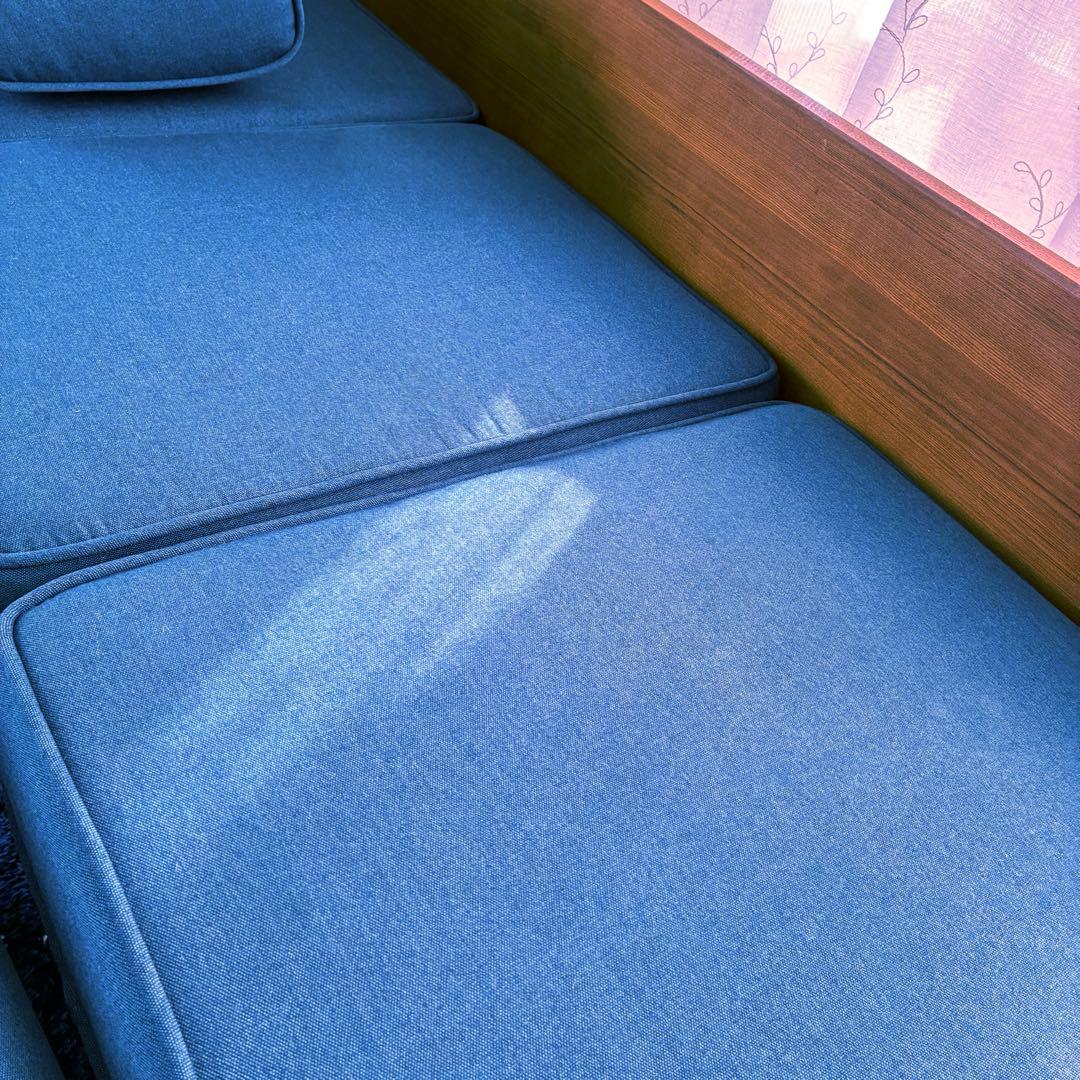 美品unico ALBERO3シーターウニコアルベロネイビーブルー