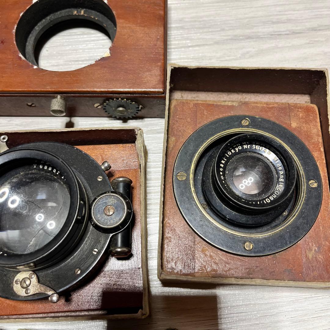 メ*】様 アンティーク　木製カメラ