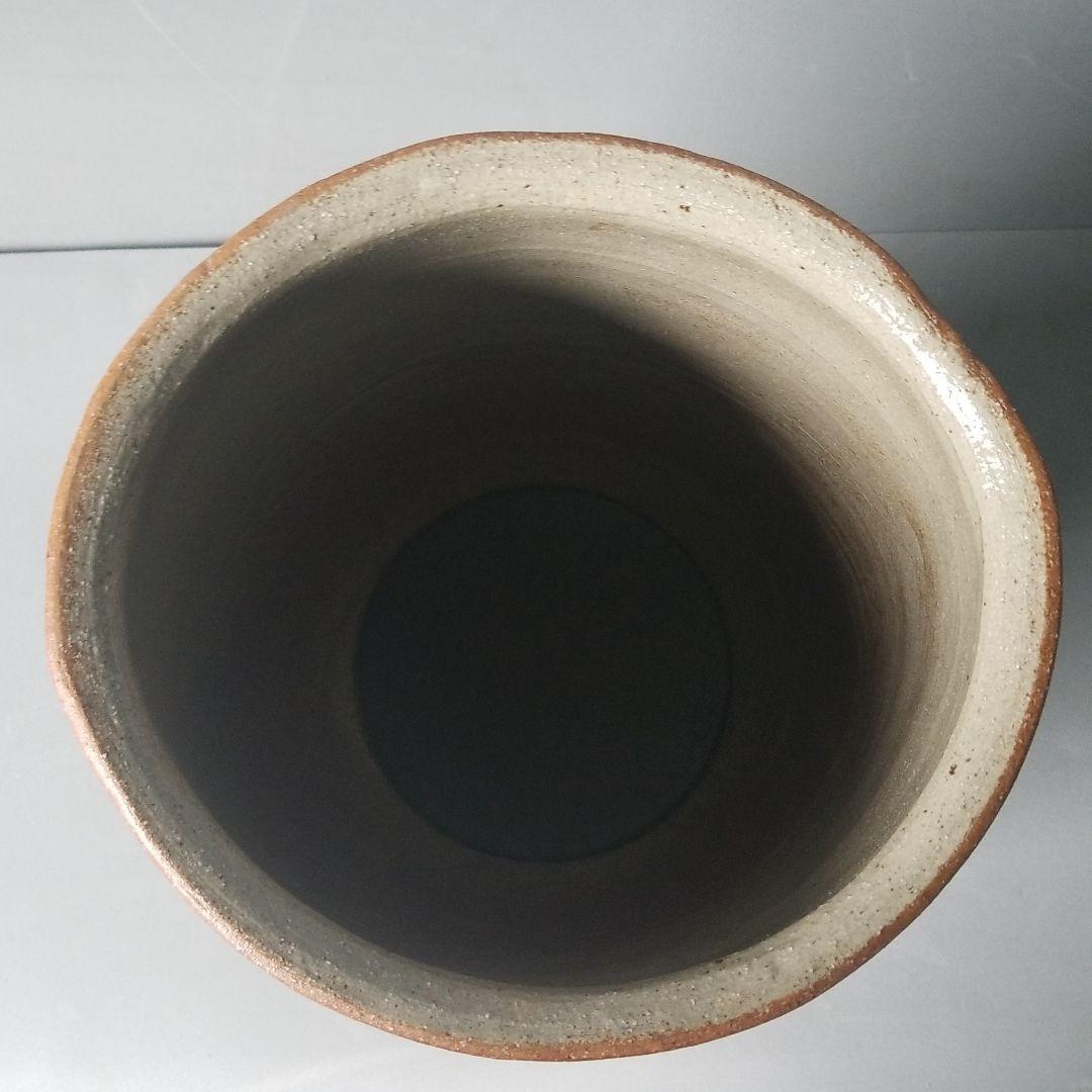 信楽焼傘立て 大容量❗縄文絵 高さ４１cm