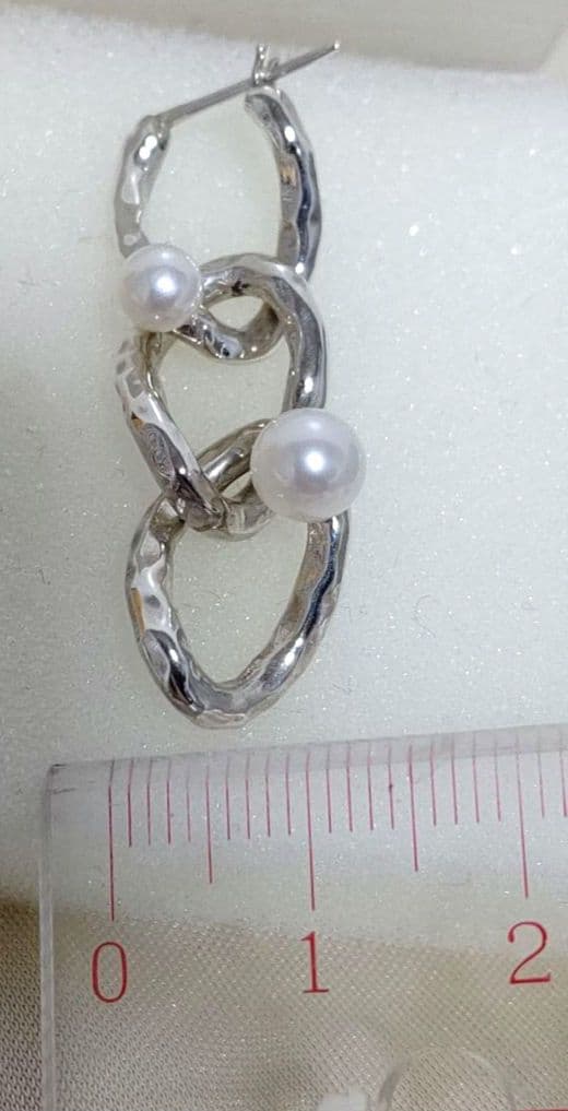 e.m. シルバー パール ピアス(片耳用)