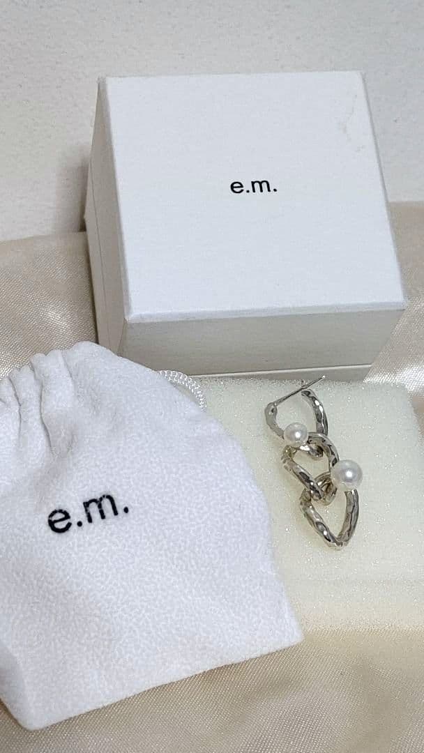 e.m. シルバー パール ピアス(片耳用)