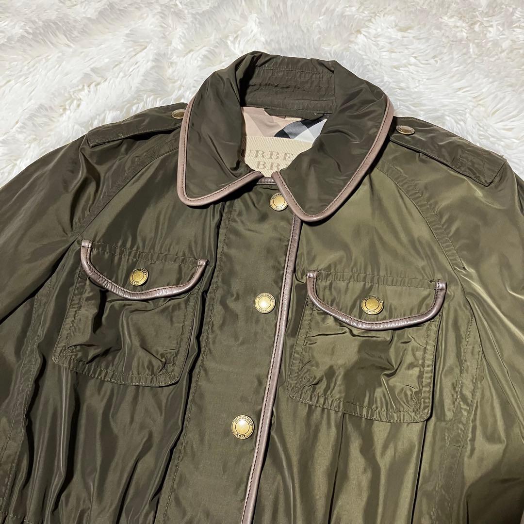 BURBERRY BRIT バーバリーブリット ナイロンコート カーキ