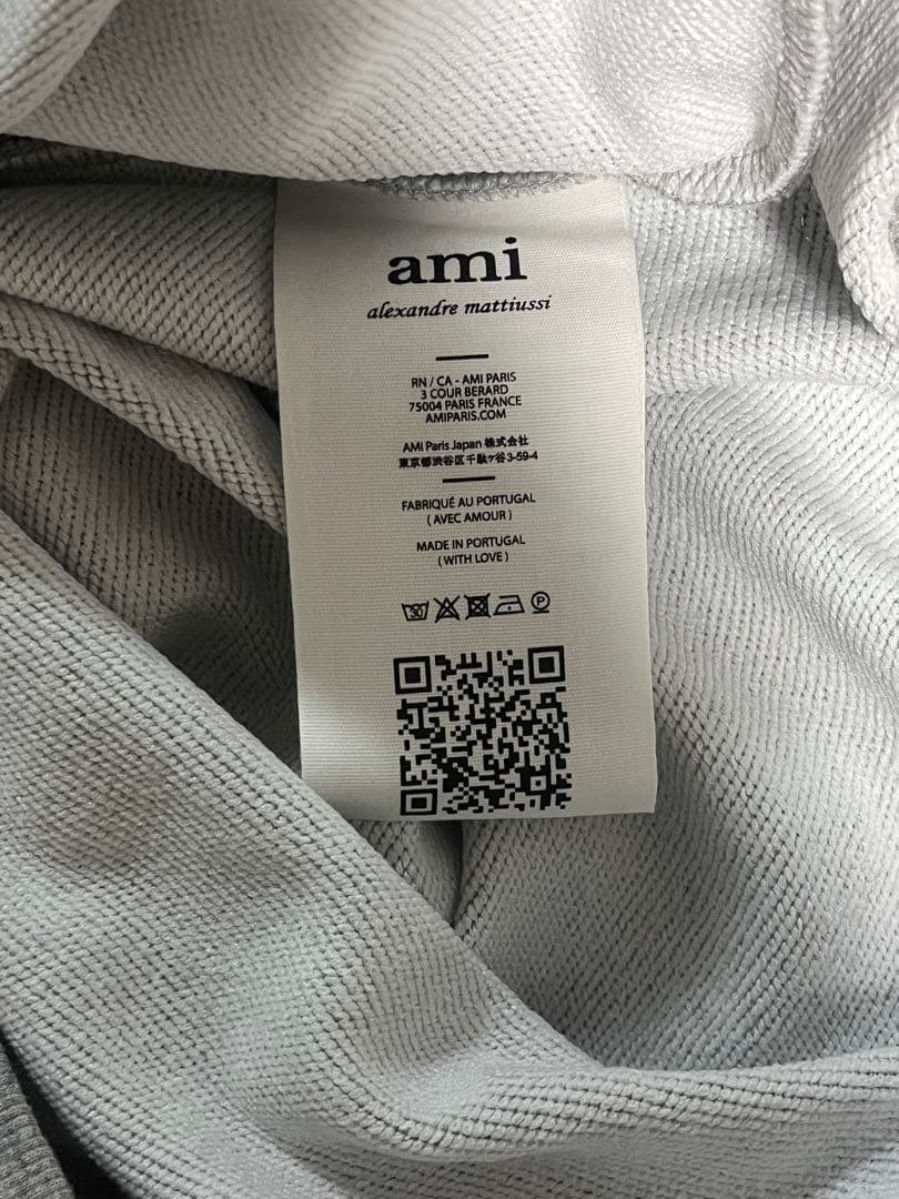 【新品タグ付き】AMI アミパリス グレー　スウェット トレーナー Mサイズ