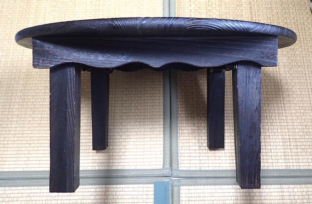 円形ちゃぶ台　民芸木製