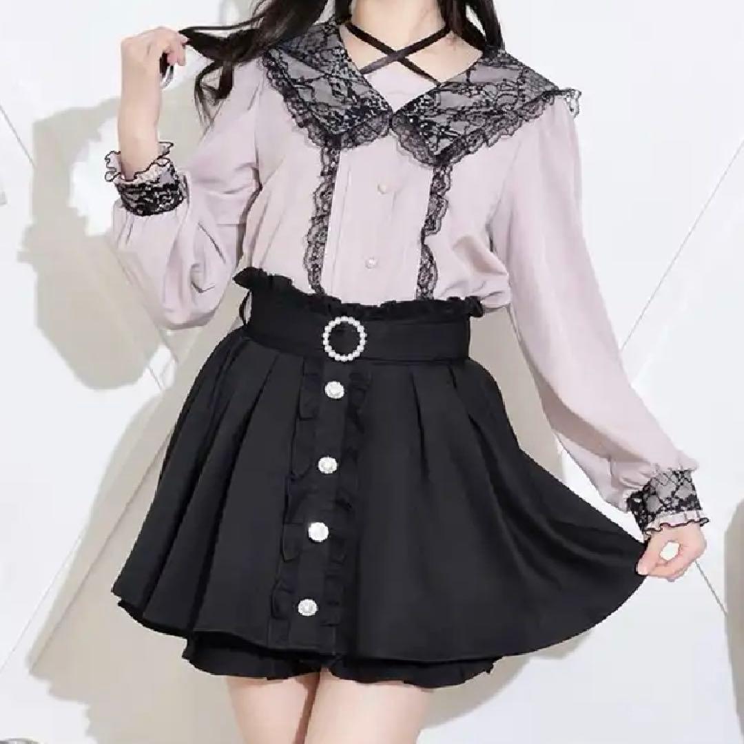 地雷 マーズ セーラー ブラウス ノエミー スカパン 十字架リボン セットアップ