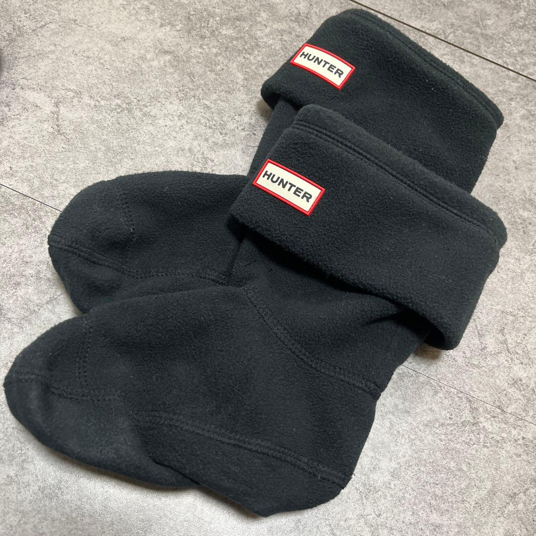 HANTER レインブーツ ショート フリースソックス付 US7 送料無料