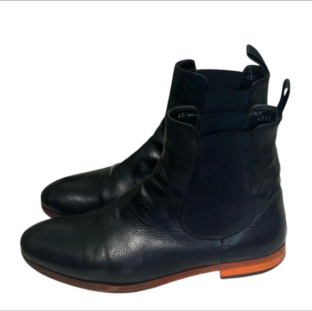 美品 ポールスミス レザーチェルシーブーツ ブラック24.5