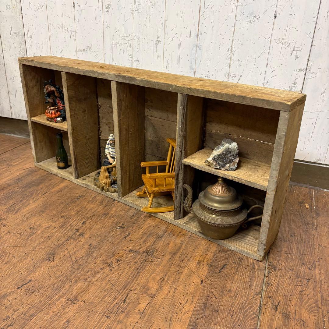 B1 昭和レトロ 古家具 古材 木製飾り棚 ディスプレイラック オープンラック