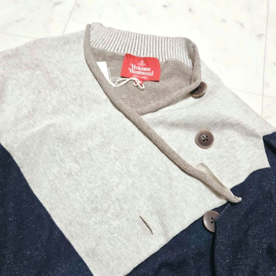 【未使用タグ付】ヴィヴィアンウエストウッドレッドレーベル 変形 カーディガン