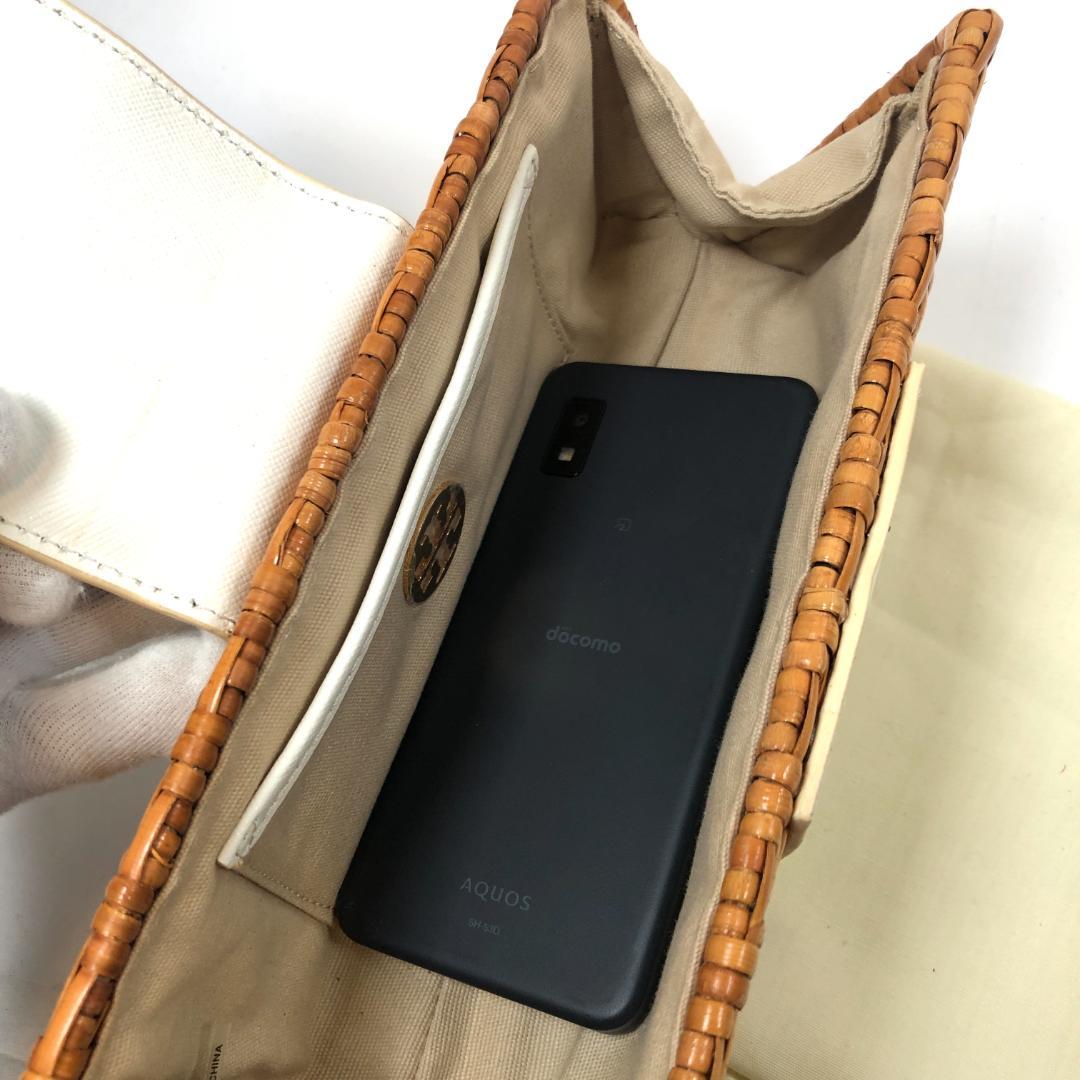 TORY BURCH クラッチバック　かごバッグ　ラタン　レザー　正規品