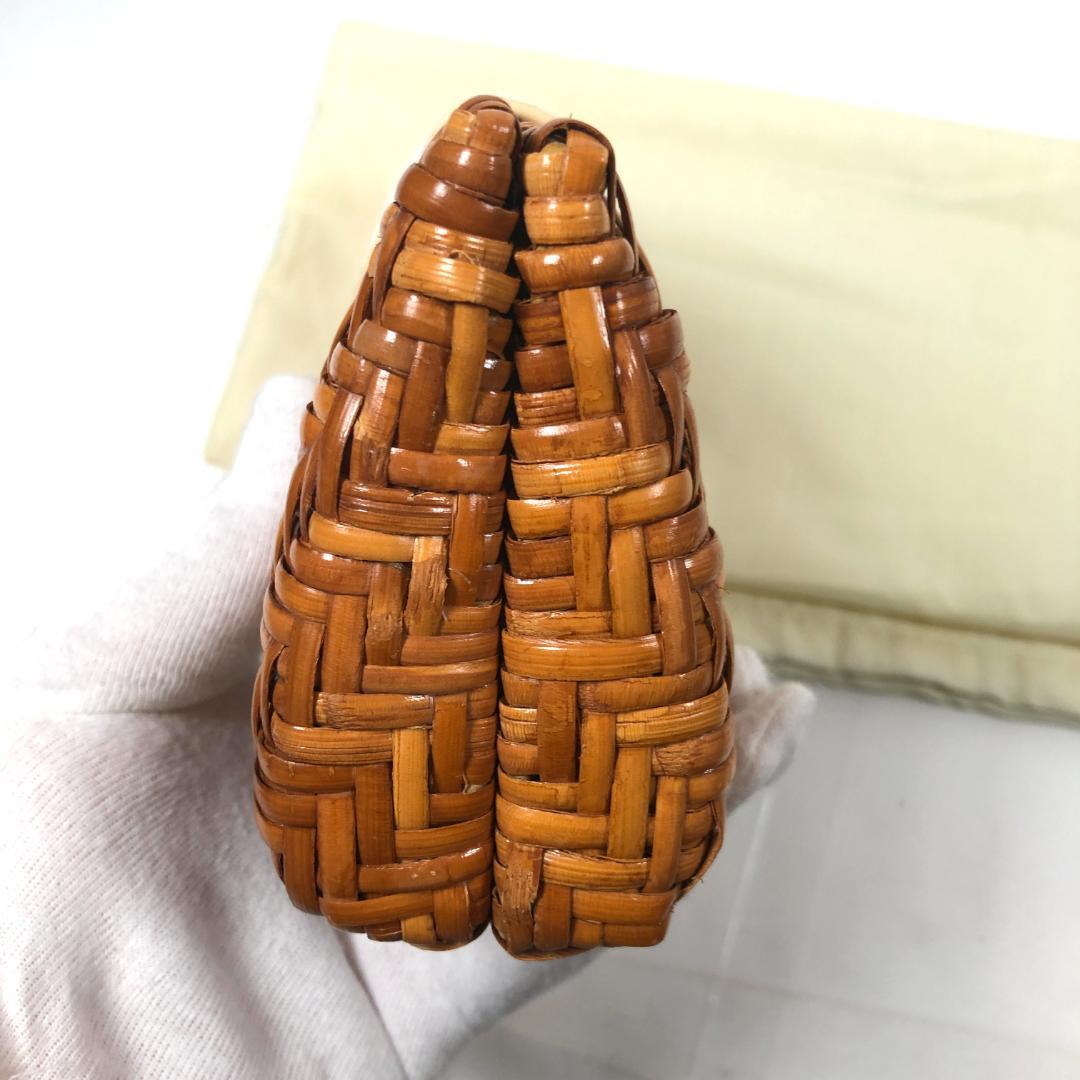 TORY BURCH クラッチバック　かごバッグ　ラタン　レザー　正規品