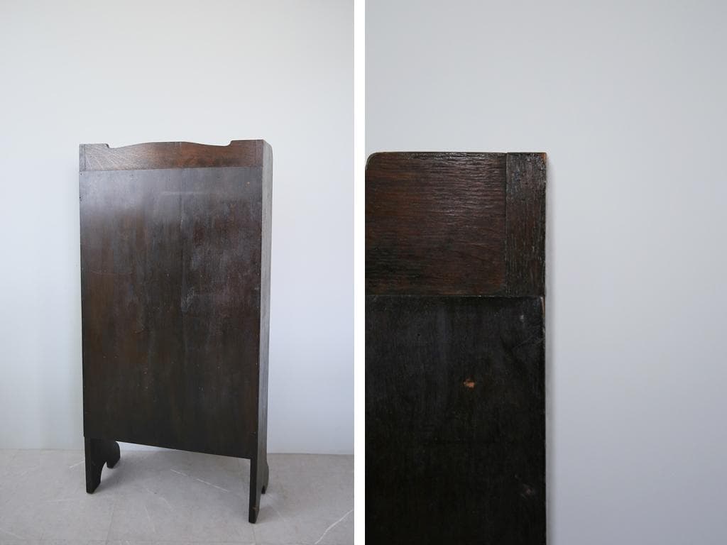 英国アンティーク木製ブックシェルフ/本棚/食器棚/飾り棚/ラック(89-105)