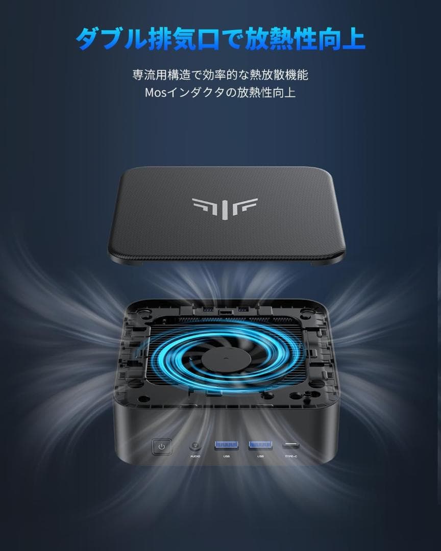 NIPOGI ミニpc 【2025新版】 AMD Ryzen 5 7430U