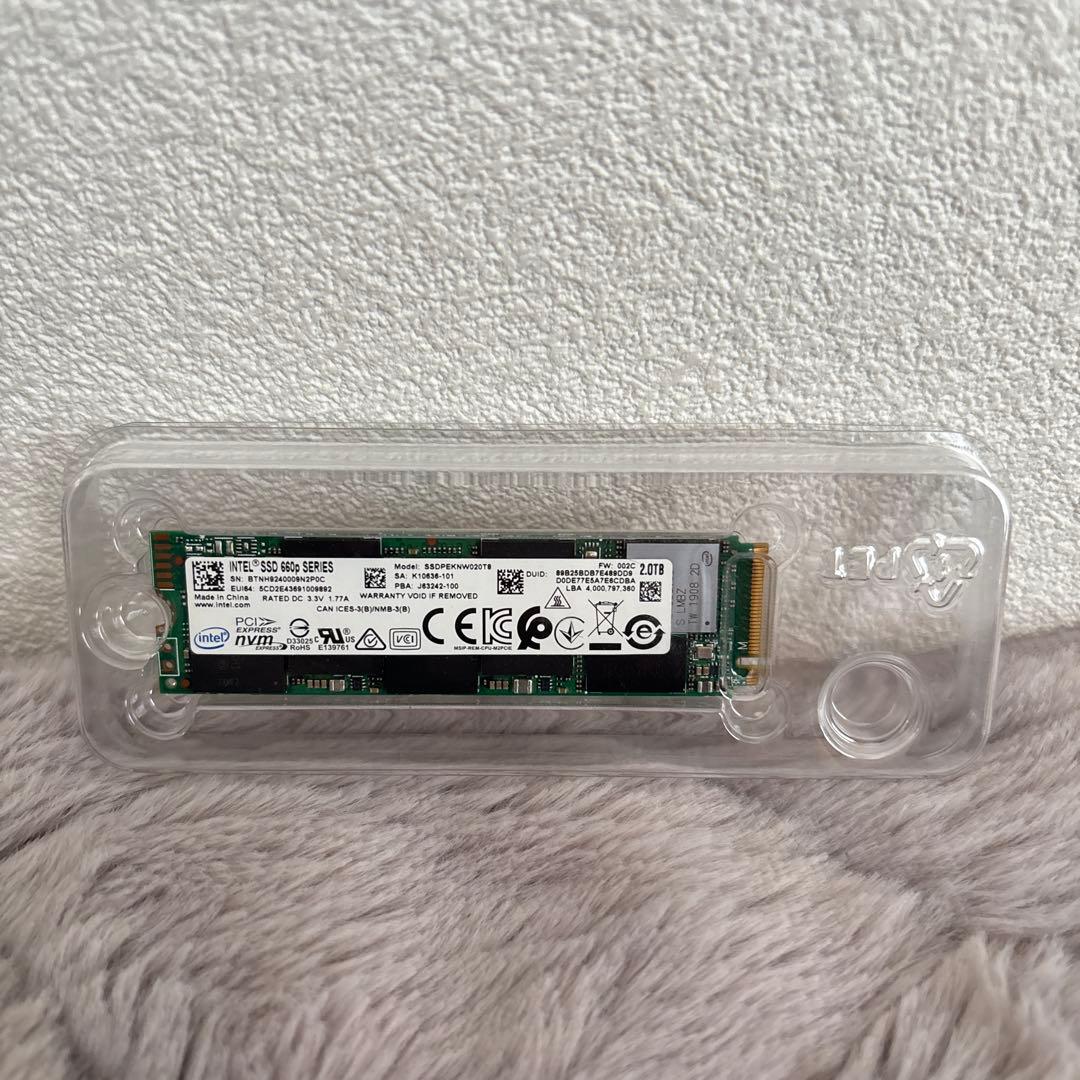 内蔵型SSD Intel NVMe M2 SSD 2TB 660p SSDPEKNW020T8
