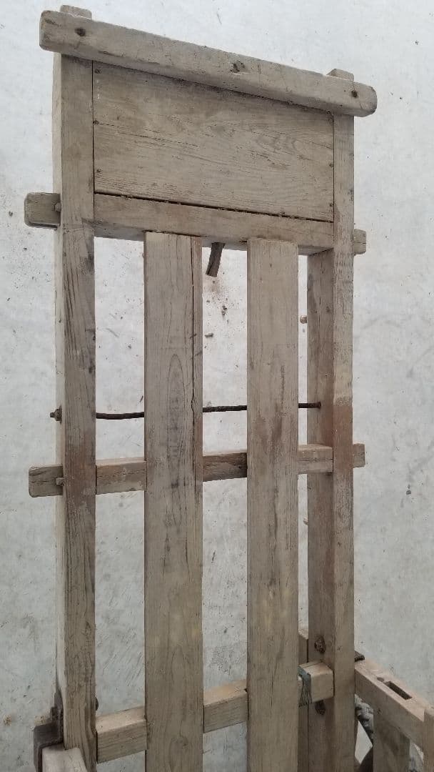 極希少品　文化遺産　美術工芸品　大型　大八車　貴重ナンバー付　大正～昭和　引取