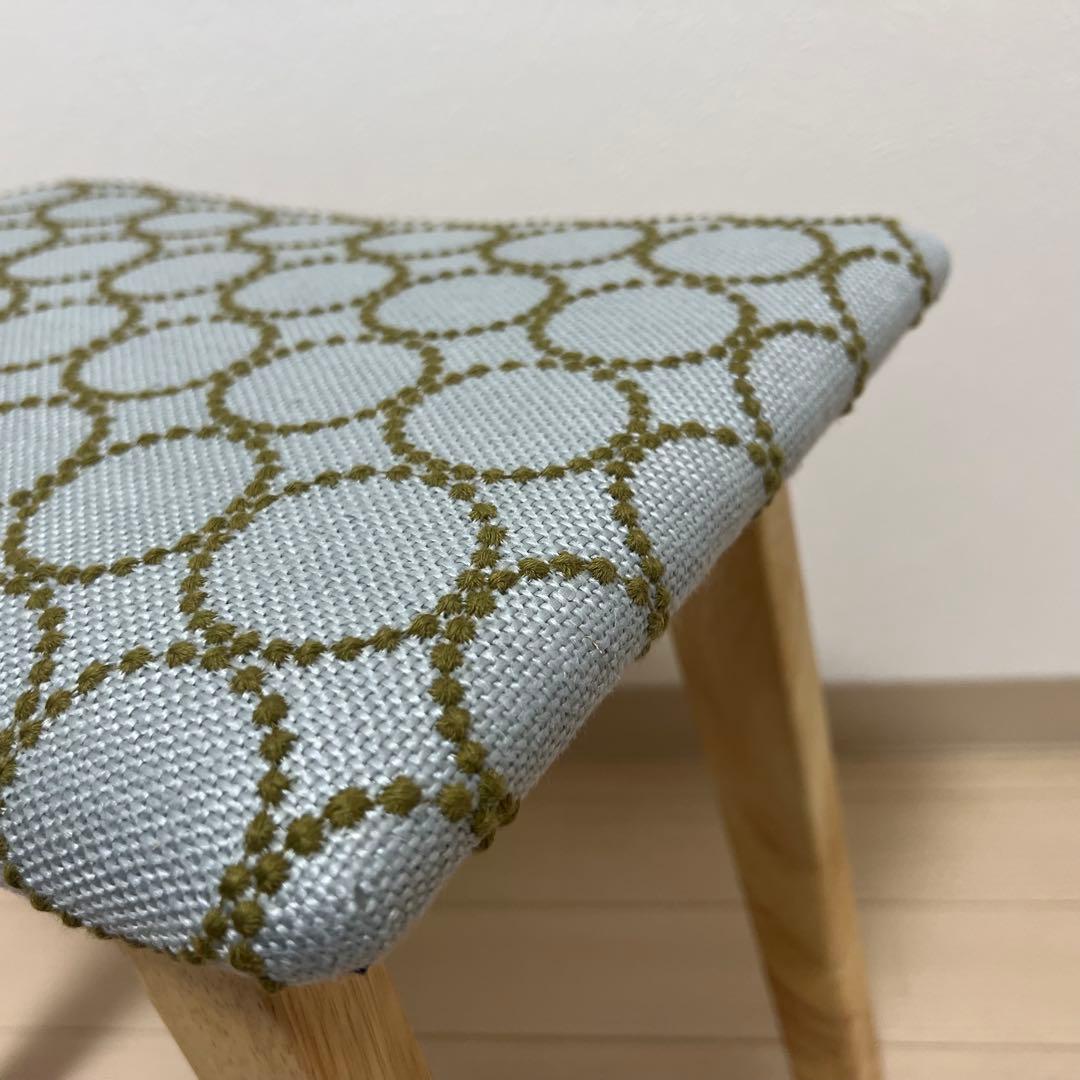 ミナペルホネン スツール タンバリン 太脚 【ライトブルー】椅子 リネン生地