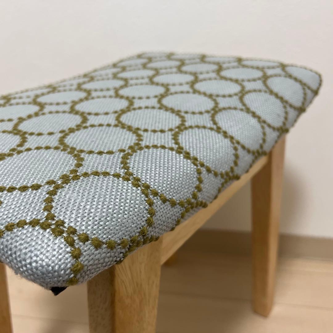 ミナペルホネン スツール タンバリン 太脚 【ライトブルー】椅子 リネン生地