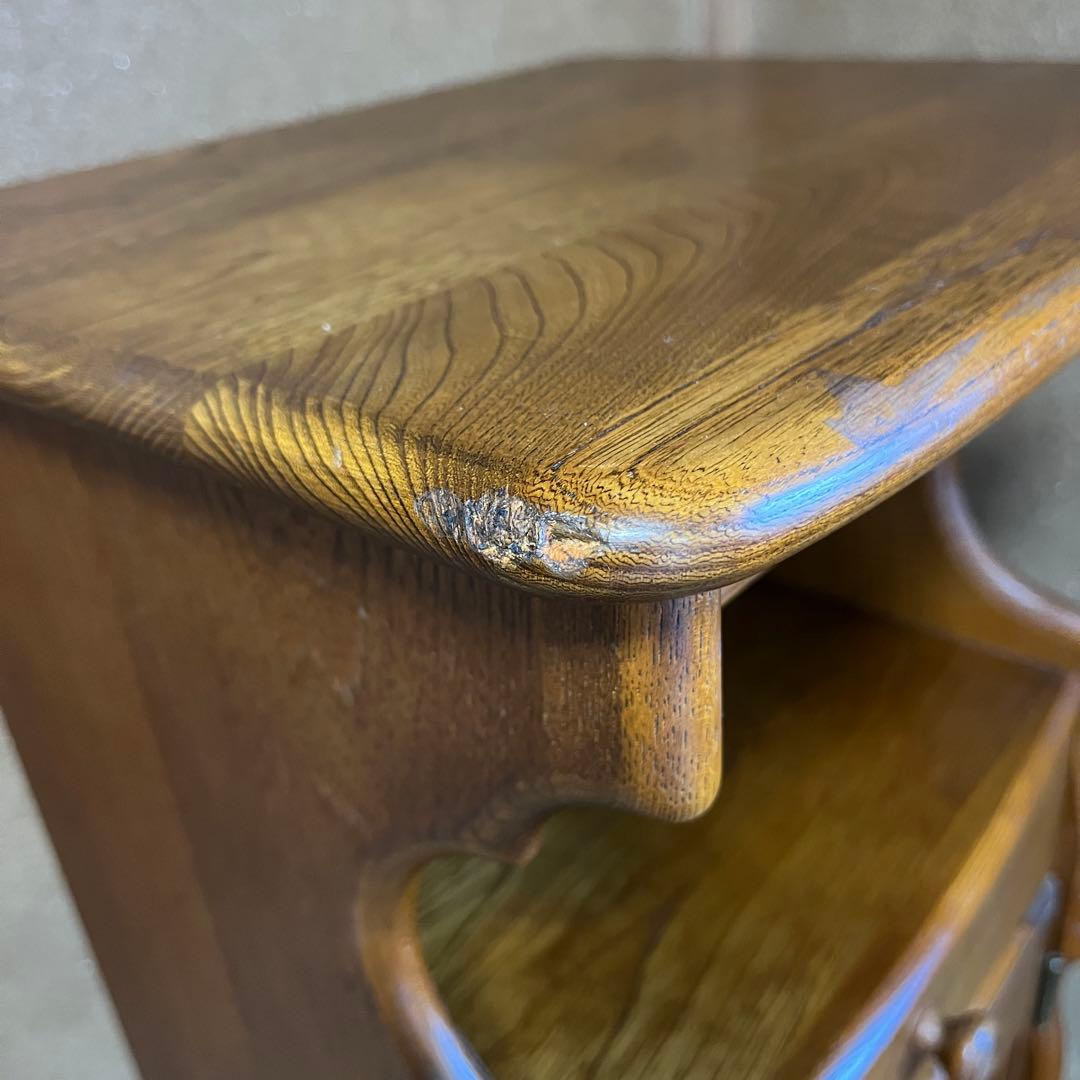 カリモク karimoku 昭和レトロ 木製サイドテーブル 電話台