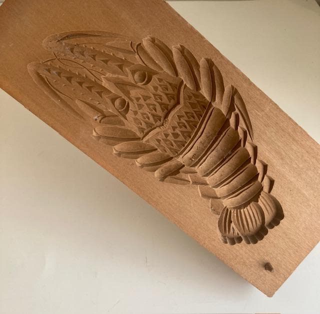 古道具　木型　干菓子　伊勢海老（大）全長約26cm