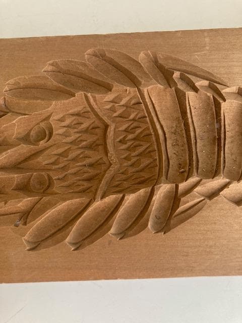 古道具　木型　干菓子　伊勢海老（大）全長約26cm