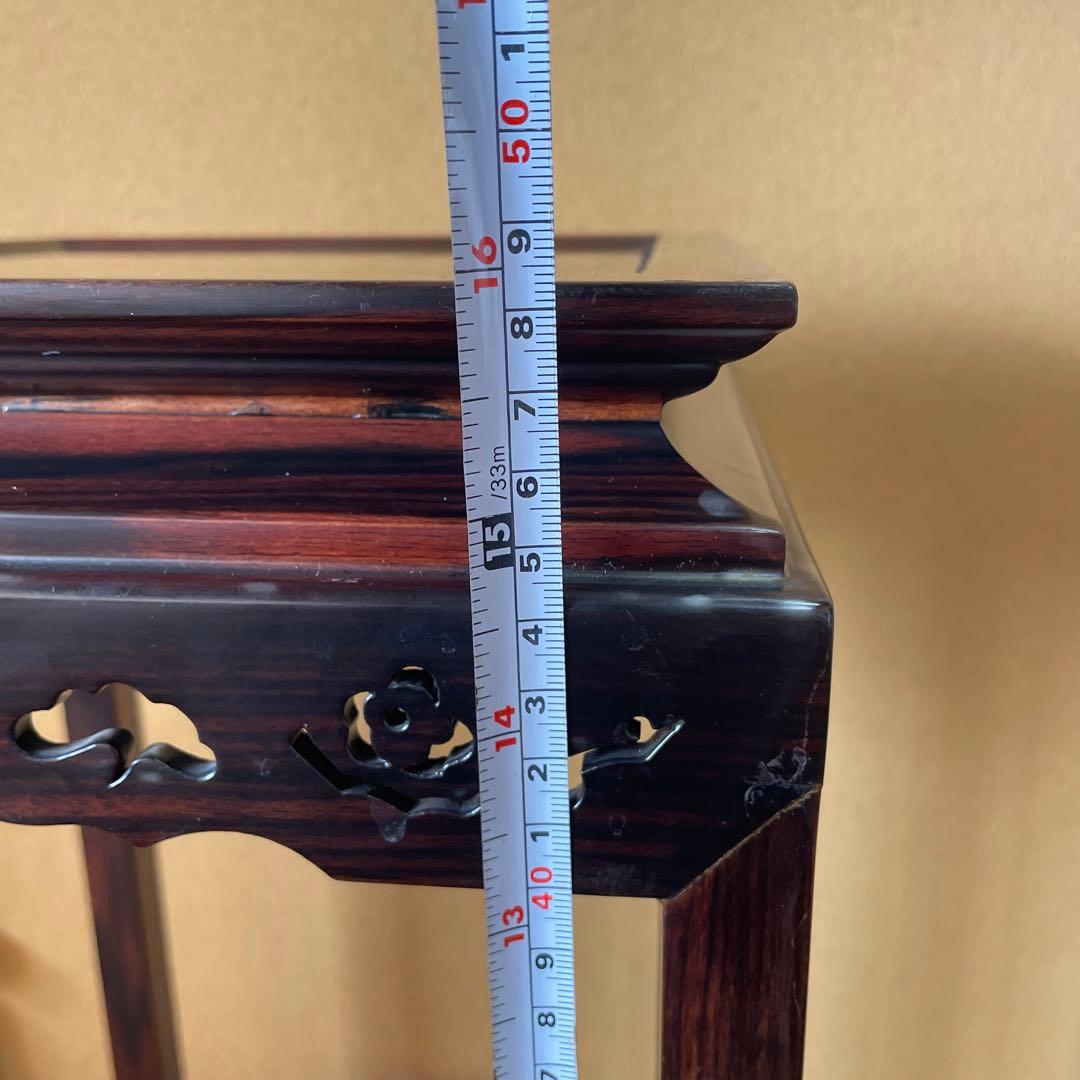 盆栽台 花台 飾り台 香炉台 花瓶台 サイドテーブル 木製 花梨材 アンティーク