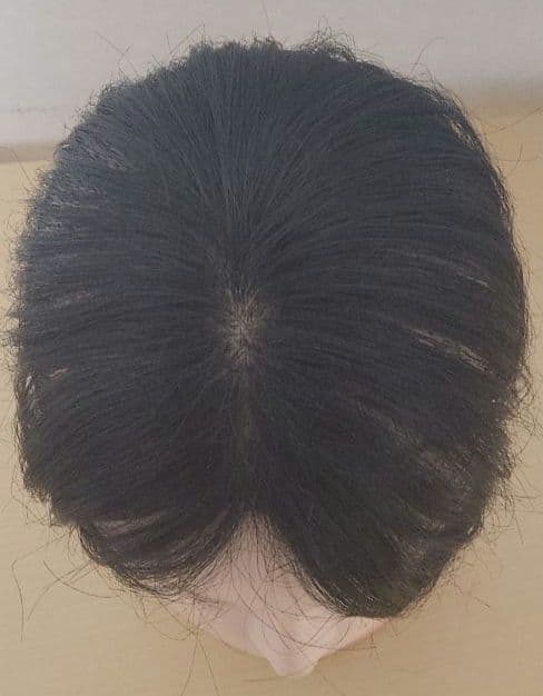 ユキ　ショートウィッグ 　トップピース　自然色　人工頭皮付き　④