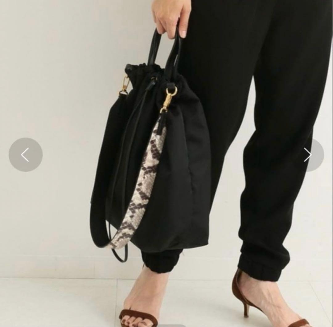 ★美品★ORSETTO オルセット パイソン ワンショルダーバッグ ブラック