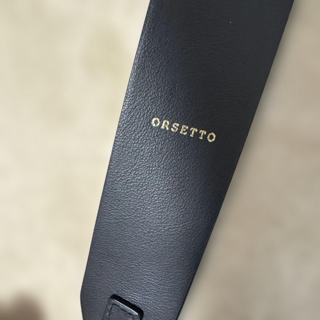 ★美品★ORSETTO オルセット パイソン ワンショルダーバッグ ブラック