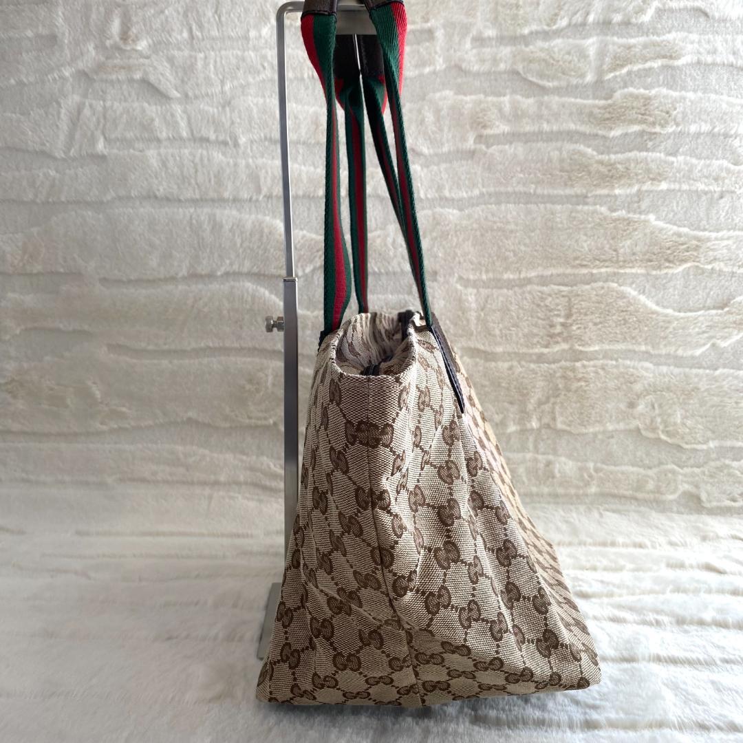 GUCCI シェリーラインGG柄 キャンバス トートバッグ ブラウン 人気モデル