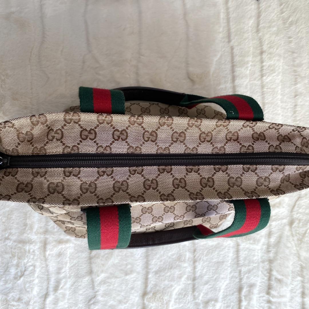 GUCCI シェリーラインGG柄 キャンバス トートバッグ ブラウン 人気モデル