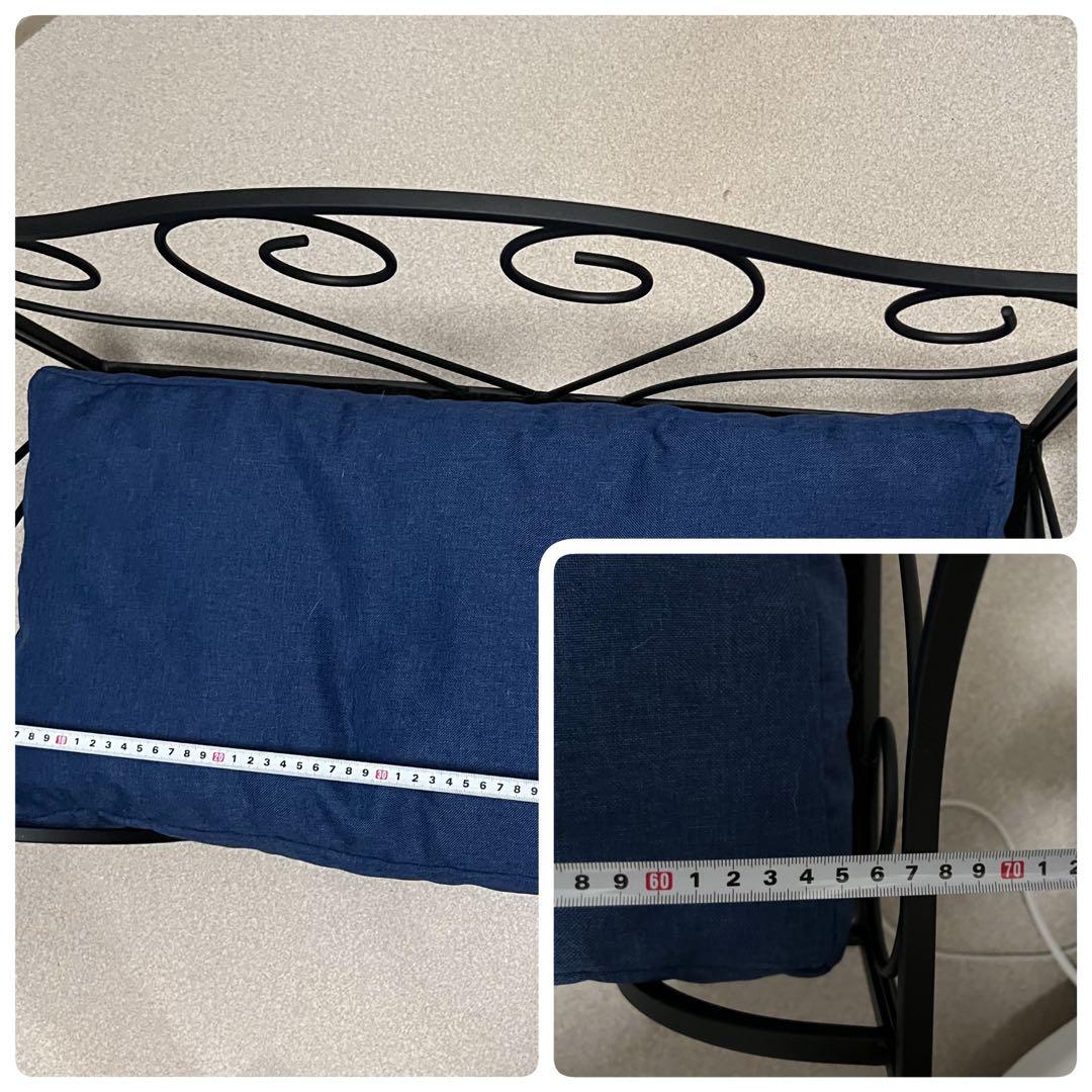 アイアンフレーム ペット ソファ兼ベッド ネイビー