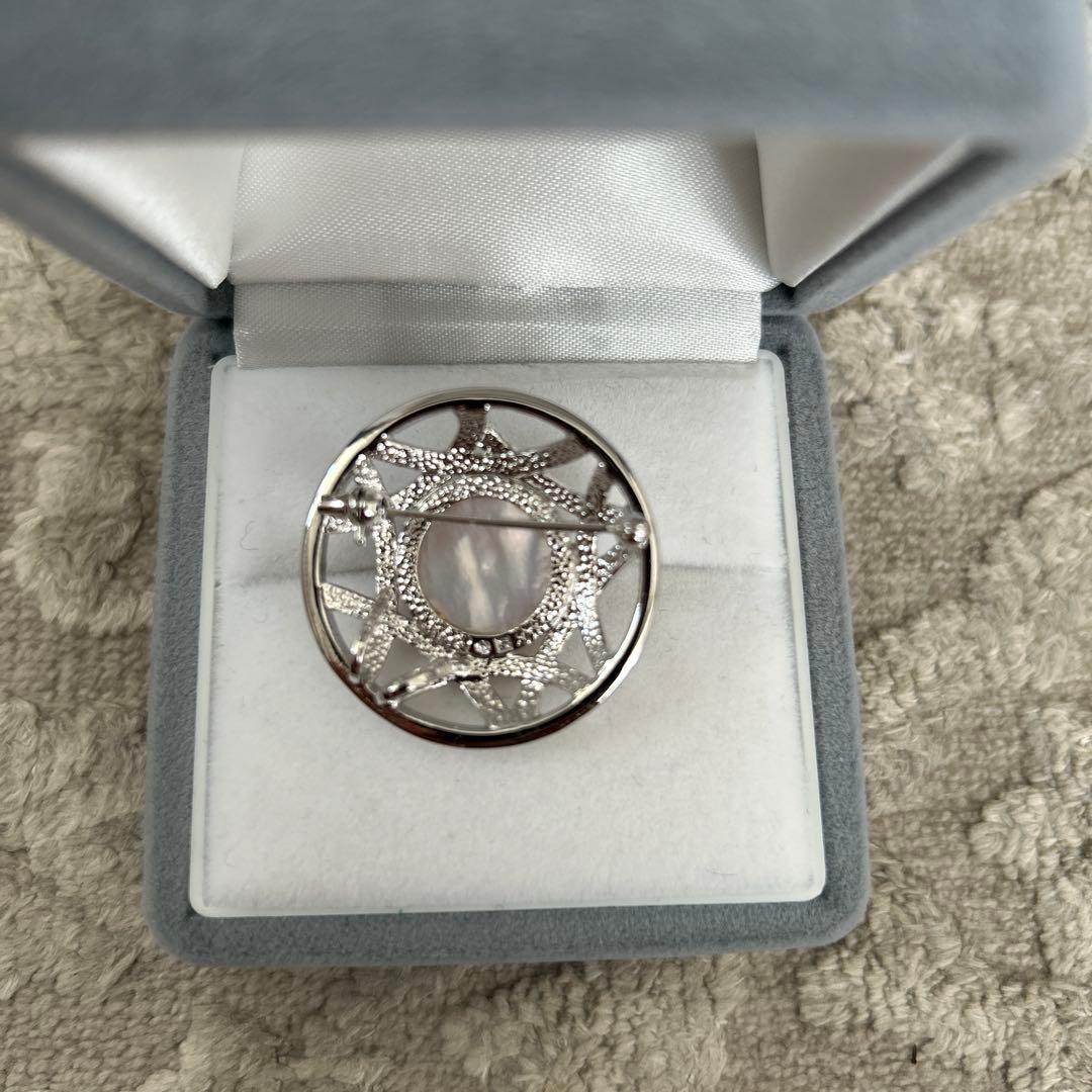 田崎　タサキ　スター形状パールブローチ