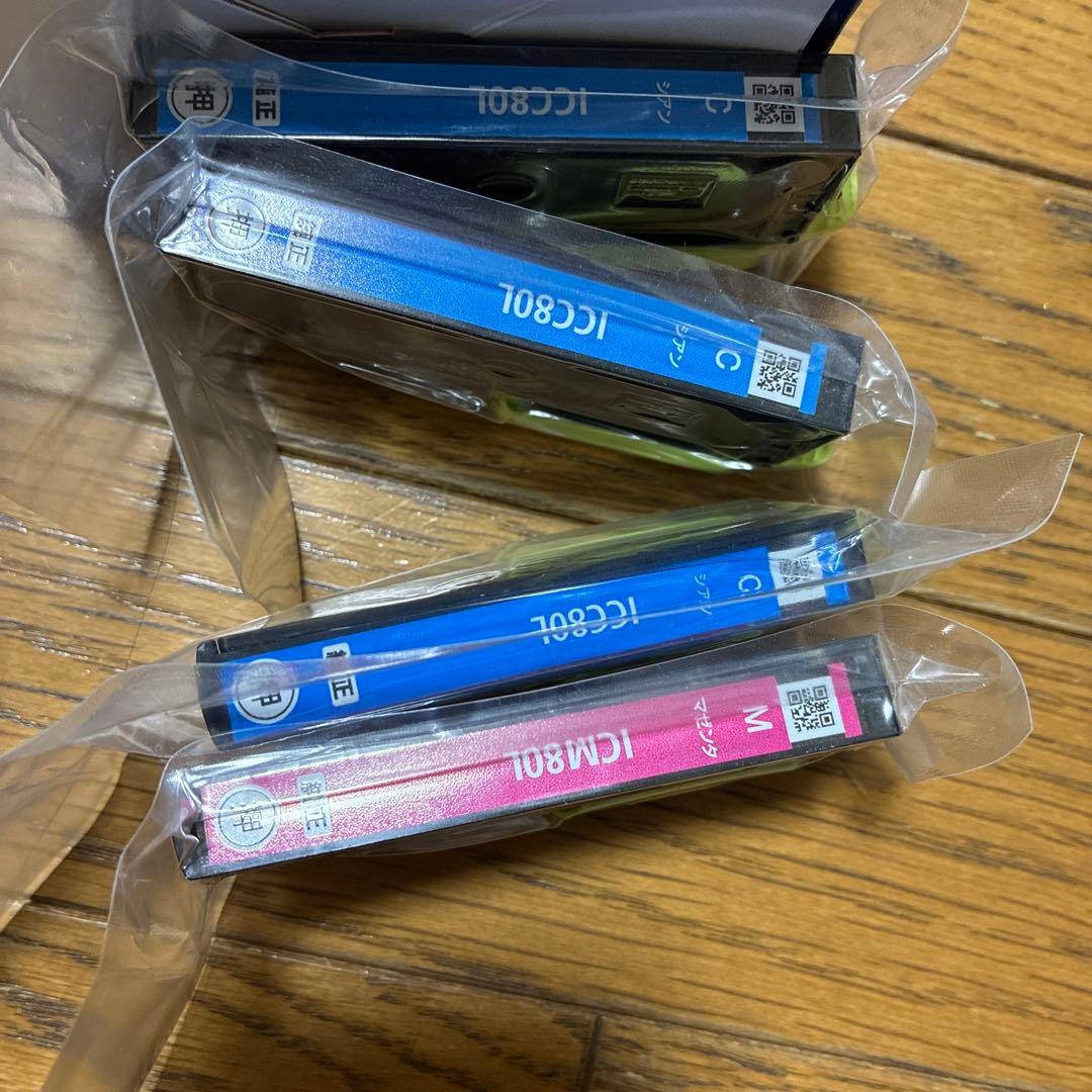 EPSON IC6CL80L 純正インクカートリッジ 6色パック2セット、単品5