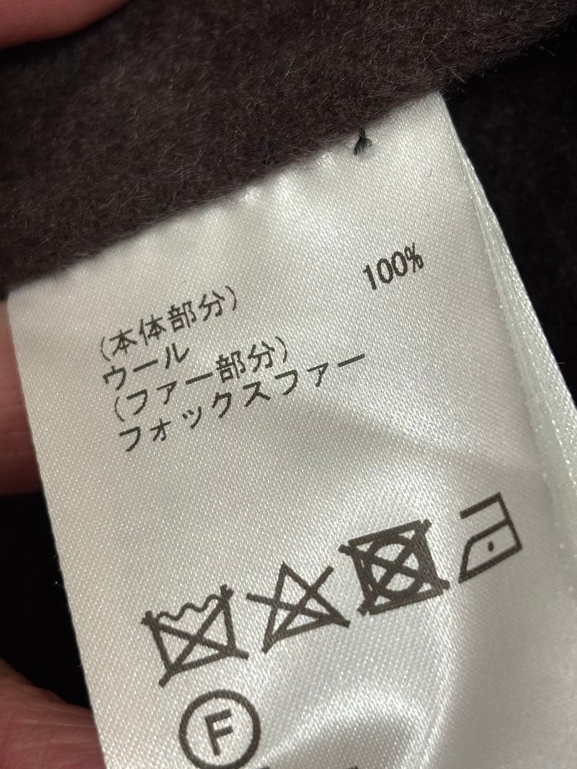 美品 グレースコンチネンタル ポンチョ風トリミングコート 忘年会 結婚式