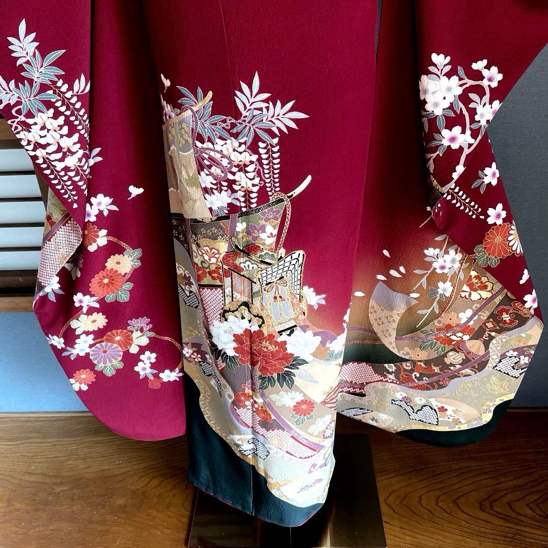 振袖フルセット　のしめ御所車友禅　成人式振袖　振袖　➕サイズ