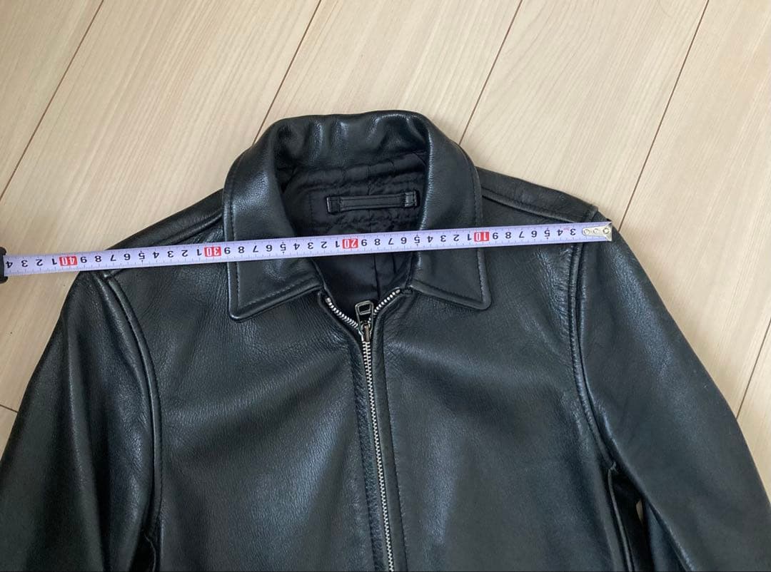ライダースジャケット　本革　牛革　シングル　レザージャケット　ショット