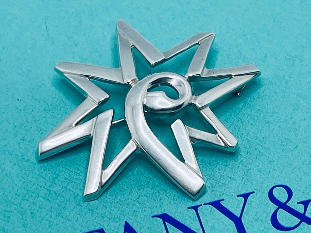 c796 美品　ティファニー　パロマピカソ　スター　ブローチ　シルバー　925