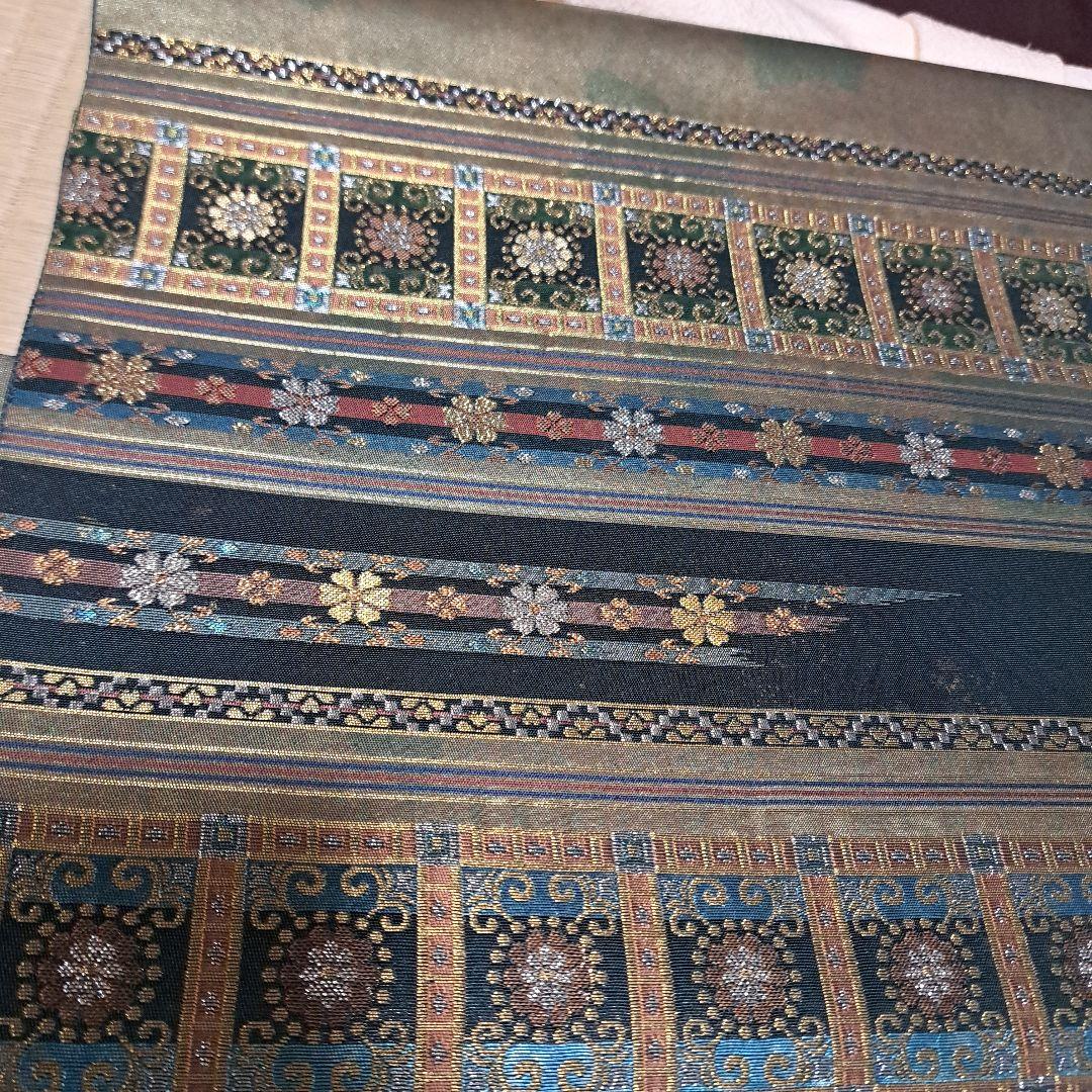 きぬ猫　訪問着に合う袋帯2本(袋帯+付け帯)+礼装用帯揚げ+帯締め