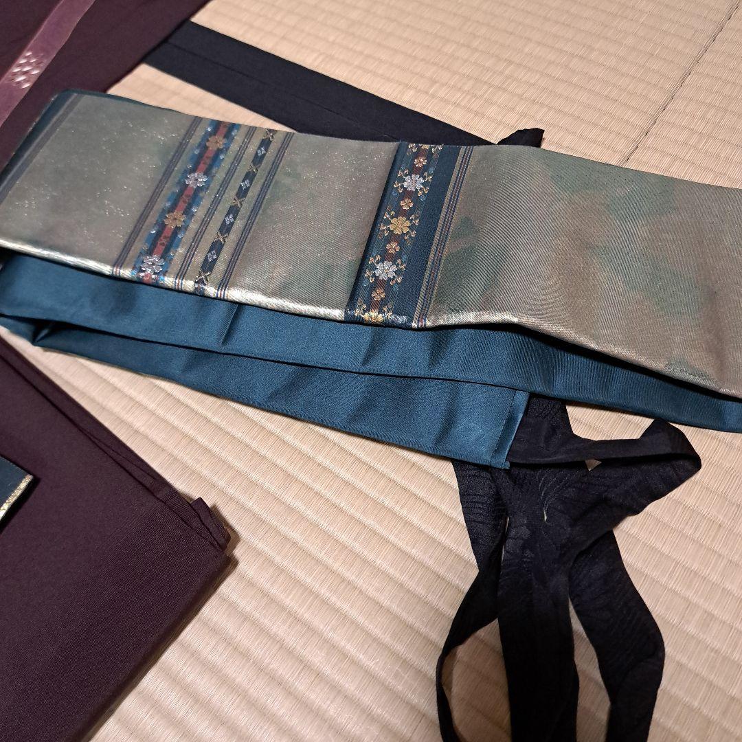 きぬ猫　訪問着に合う袋帯2本(袋帯+付け帯)+礼装用帯揚げ+帯締め