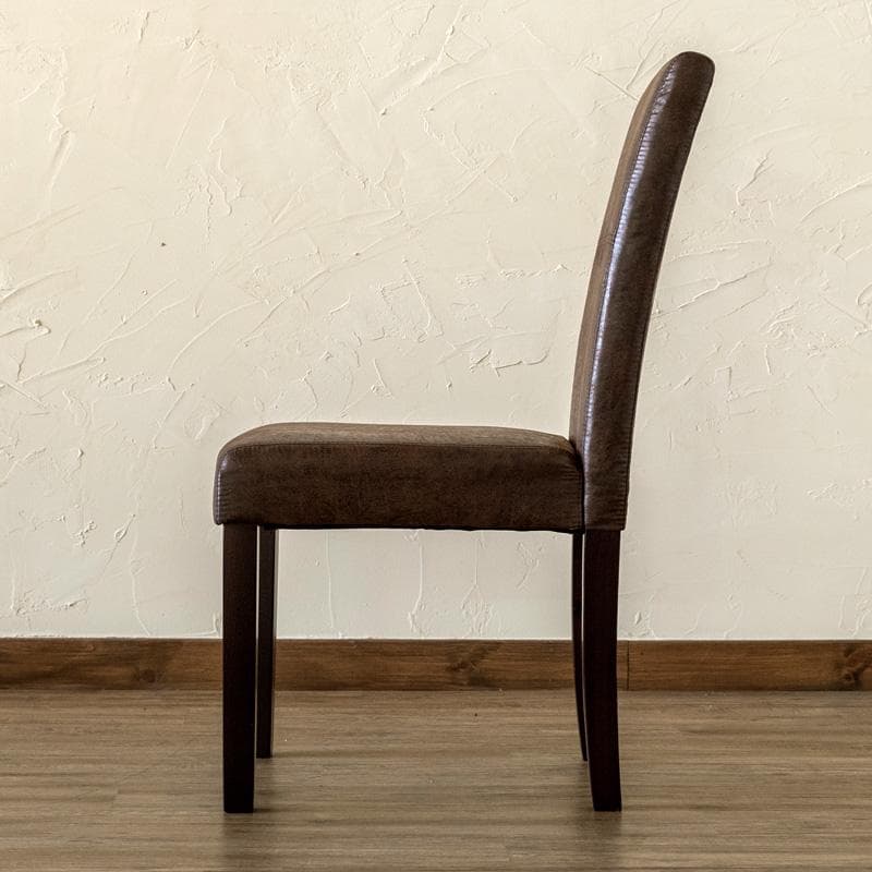 【送料無料】【2脚セット】ヴィンテージ風 ダイニングチェア 天然木 PUレザー