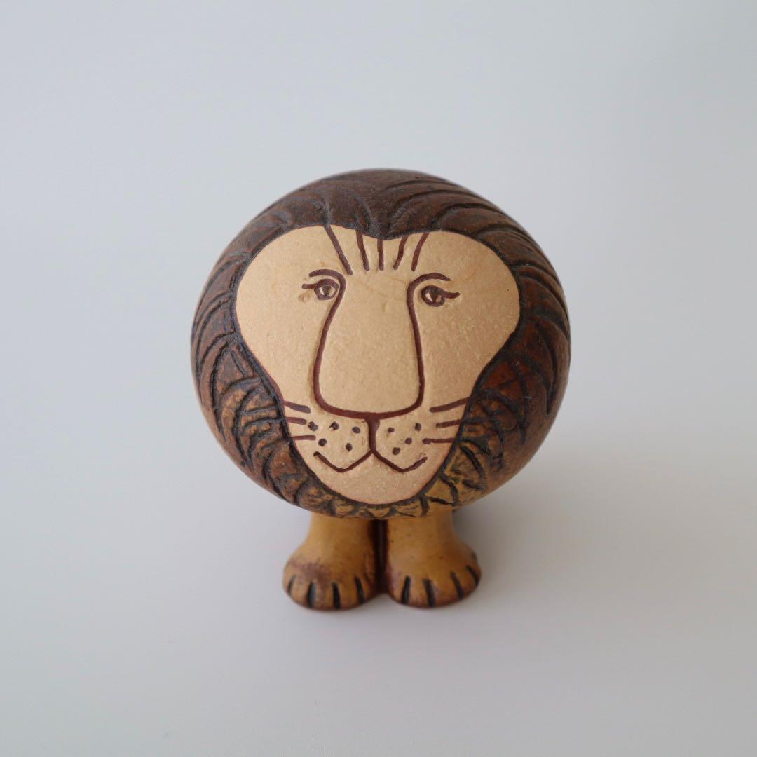 Lisa Larson リサラーソン ライオン セミミディアム・ミニセット置物